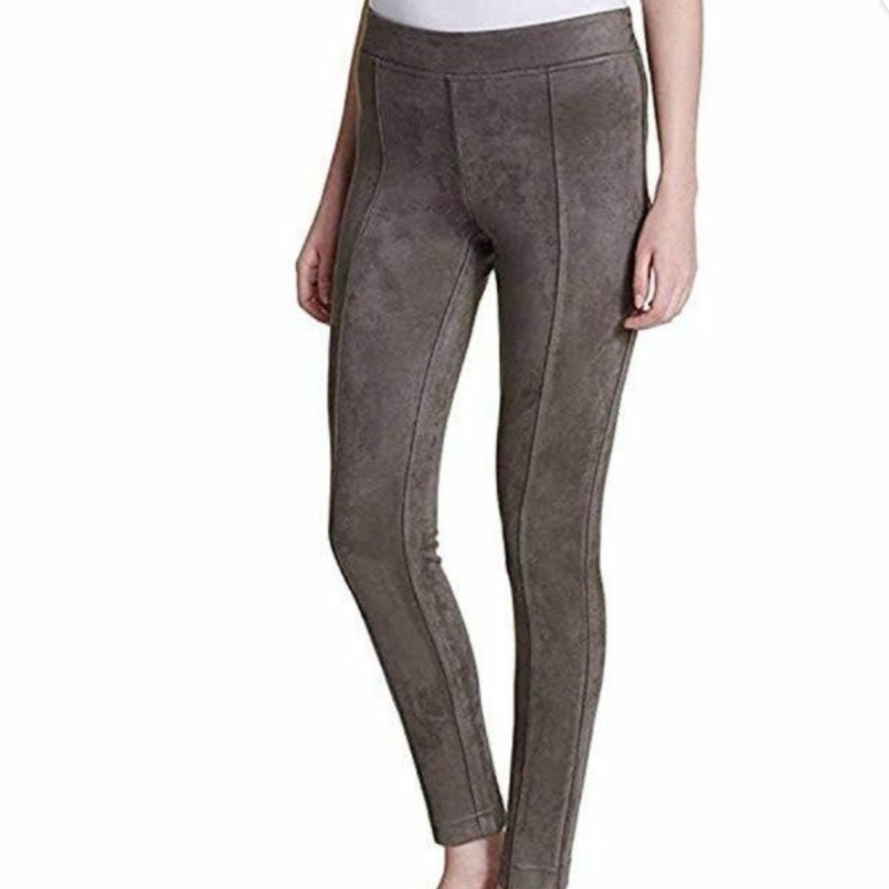 Andrew Marc brown taupe faux suede pull on pant SZ Medium